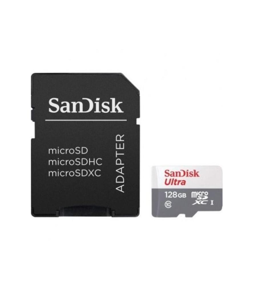 Memoria sd micro 128gb sandisk ultra® microsdxc + sd adapter 100mb/s class 10 uhs-i sdsqunr-128g-gn3ma