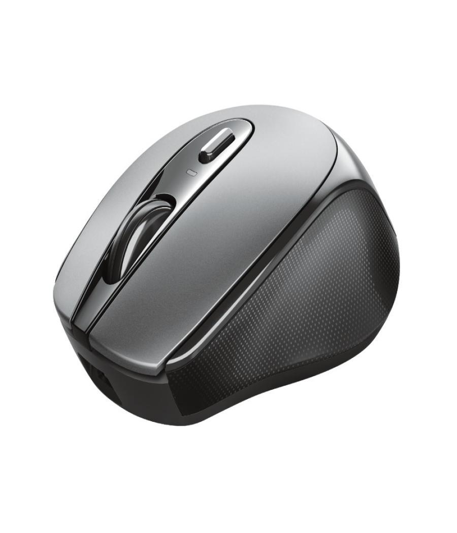 Mouse trust wireless zaya negro - recargable usb-c - 4 botones - 800/1200/1600dpi - receptor micro usb 23809