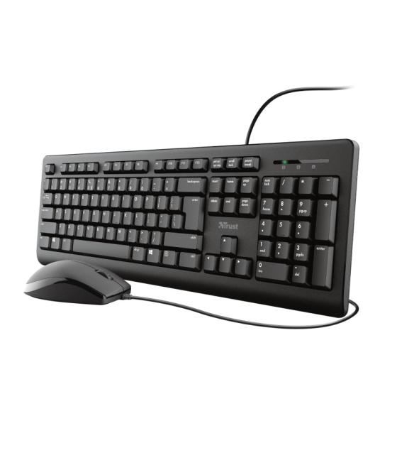 Pack teclado y mouse trust tkm-250 silencioso resistente a la caida de liquidos cable 1.8m 23977 - offer