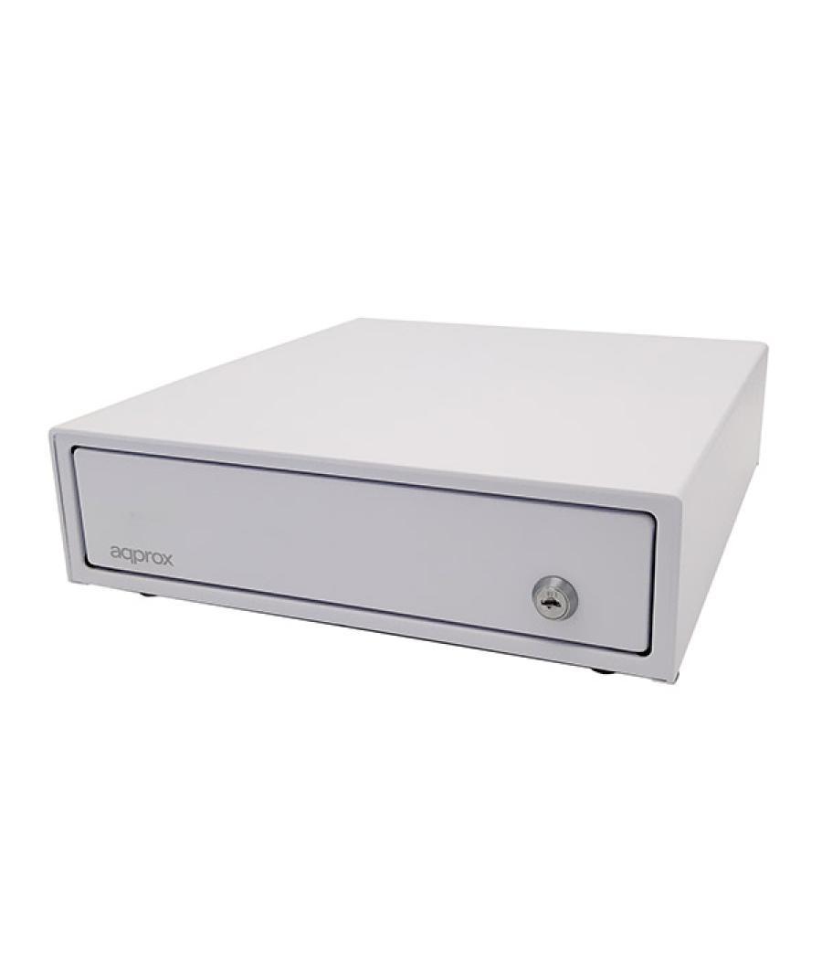 Tpv cajon portamonedas compacto approx appcash33 white 33x36 apertura manual y automatica color blanco