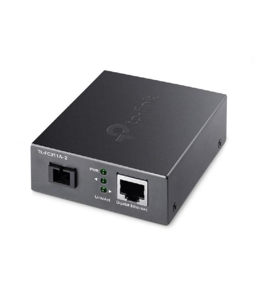 Convertidor de fibra tp-link fc311a-2 single-mode gigabit bidireccional de 1p rj45 10/100/1000 a 1p sc port gigabit cobertura 2k