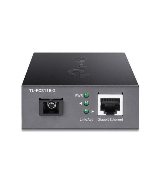 Convertidor de fibra tp-link fc311b-2 single-mode gigabit bidireccional de 1p rj45 10/100/1000 a 1p sc port gigabit cobertura 2k