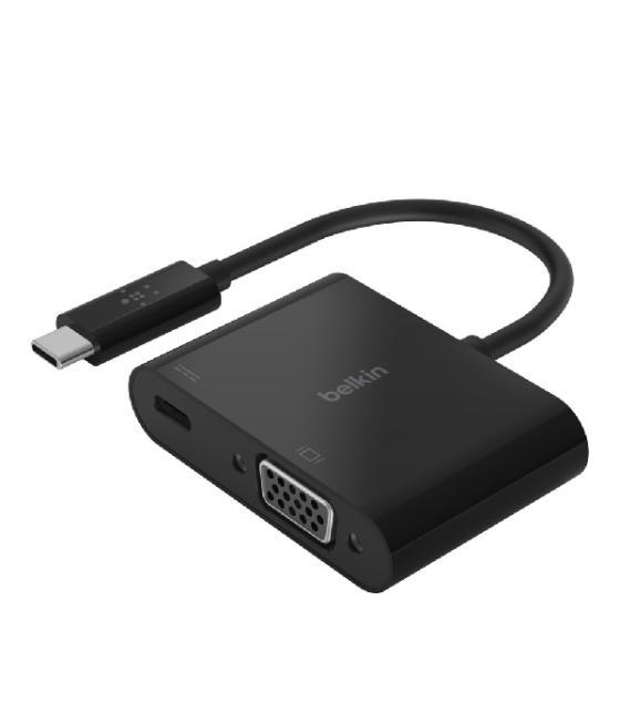 Adaptador belkin avc001btbk de usb-c a vga + carga color negro