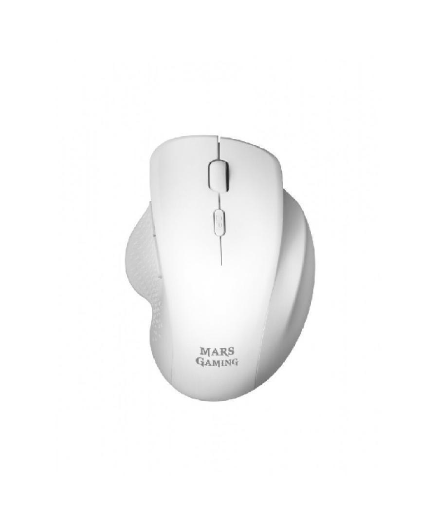 Mouse mars gaming wireless ergo mmwergo white 3200dpi switches mecanicos kailh dise¥o ergonomico diestros receptor nano 2.4ghz