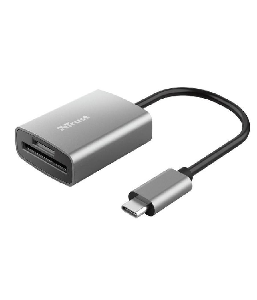 Lector de tarjetas externo trust dalyx fast usb-c admite sd, sdhc y sdxc hasta 2 tb 24136