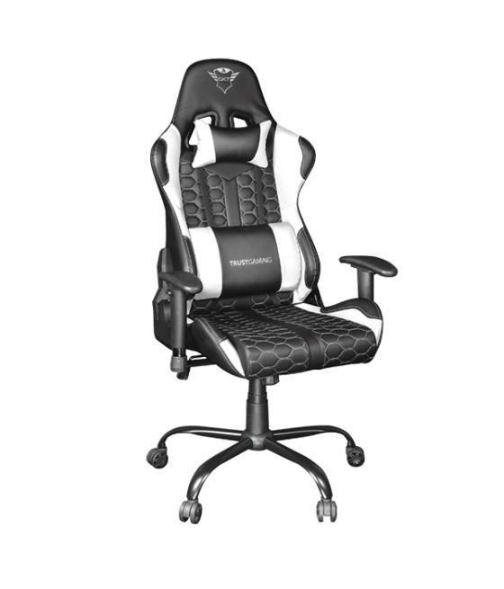 Silla gamer trust gxt 708 resto gaming giratoria 360 elevador de gas clase 4 respaldo ajustable entre 90º y 180º color negro / b