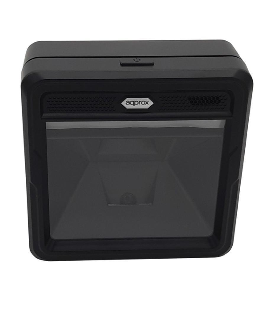 Scanner codigo de barras sobremesa approx appls08+ 1d/2d omnidireccional multilínea conexion usb compacto color negro