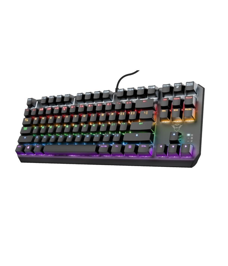 Teclado mecanico trust gaming gxt 834 callaz 24407 tkl juego 20 modos de color rgb