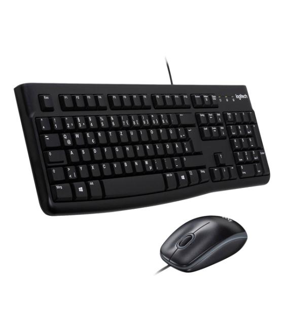 Pack teclado y mouse logitech mk120 aleman con cable p/n:920-002540
