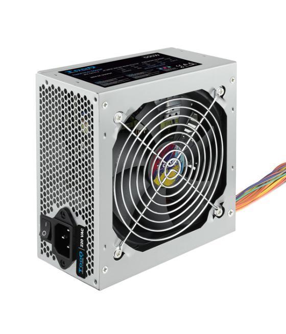Fuente de alimentacion tooq tqapolo-500sp 500w fan 12cm 4 sata/2 molex/1 pcie 6pines interruptor destinada a reparaciones
