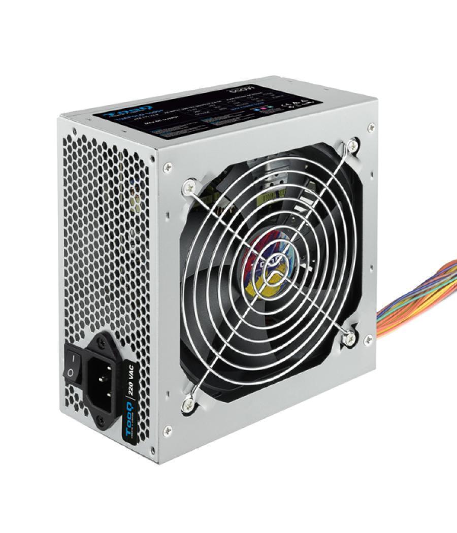 Fuente de alimentacion tooq tqapolo-500sp 500w fan 12cm 4 sata/2 molex/1 pcie 6pines interruptor destinada a reparaciones