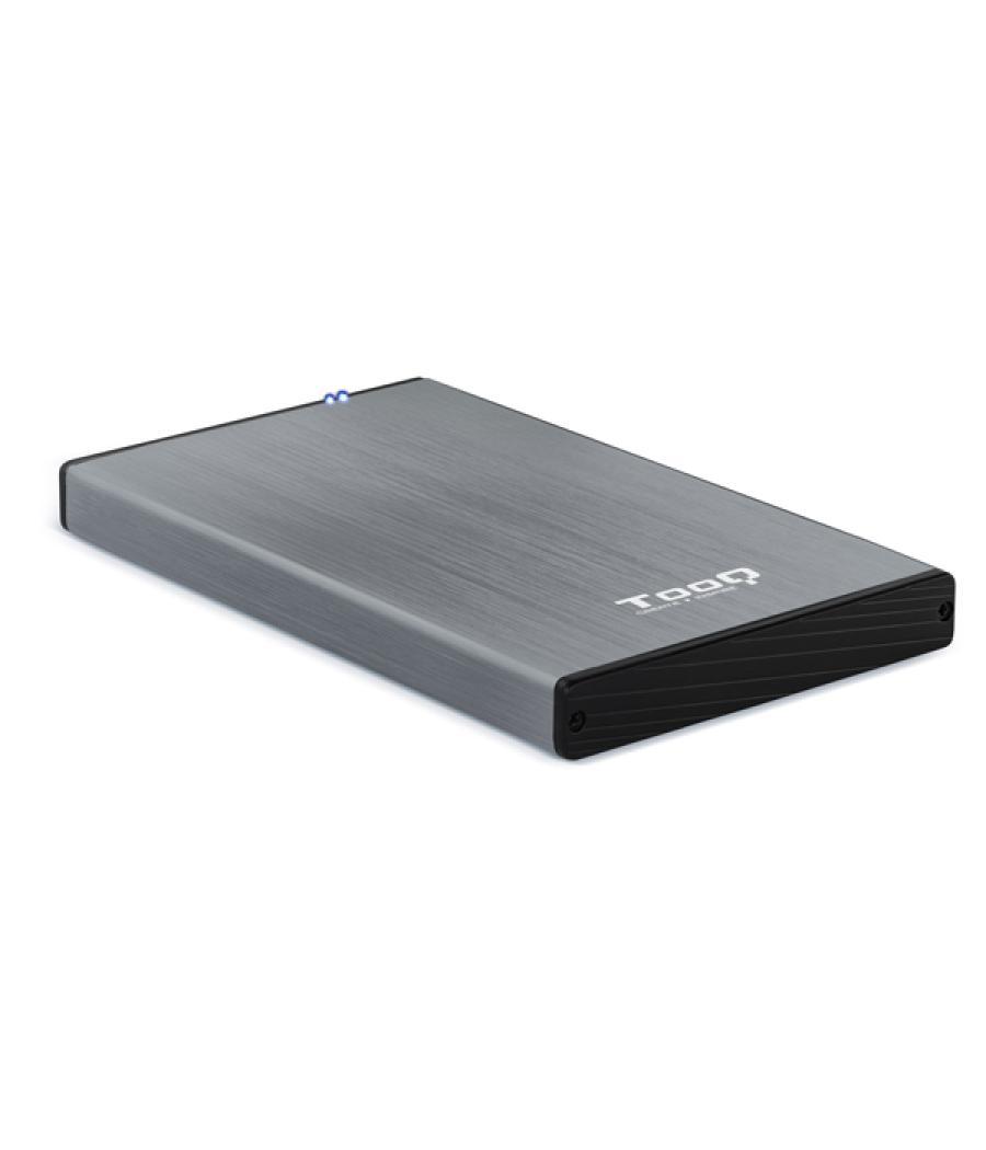 Caja externa 2.5 usb 3.0 tooq tqe-2527g para hd hasta 9,5mm sata usb 3.0/3.1 gen1 gris
