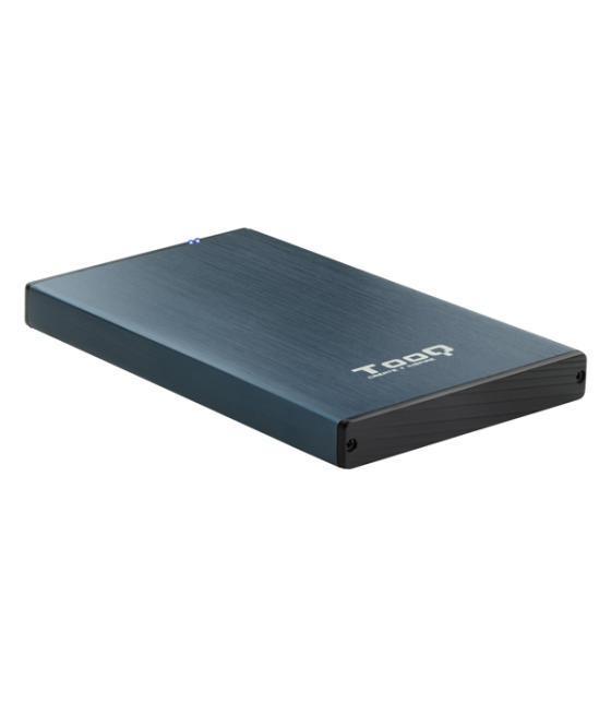 Caja externa 2.5 usb 3.0 tooq tqe-2527pb para hd hasta 9,5mm sata usb 3.0/3.1 gen1 azul pacifico