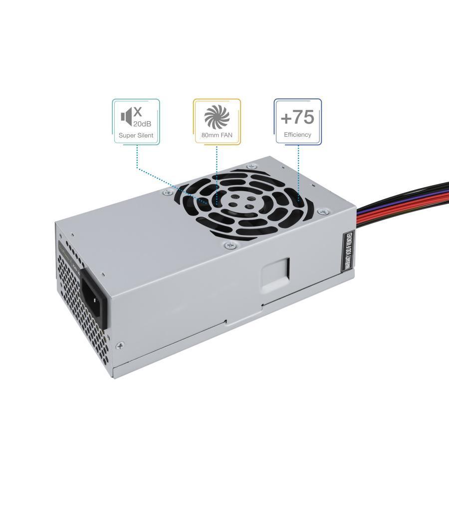 Fuente de alimentacion tooq tqep-tfx500s-o 500w tfx ventilador de 80mm medidas 175x85x65 destinada a reparaciones