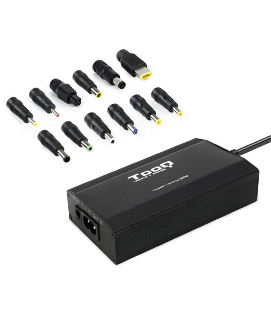 Cargador universal de portatil tooq tqlc-100bs01m 100w 12 conectores puerto usb