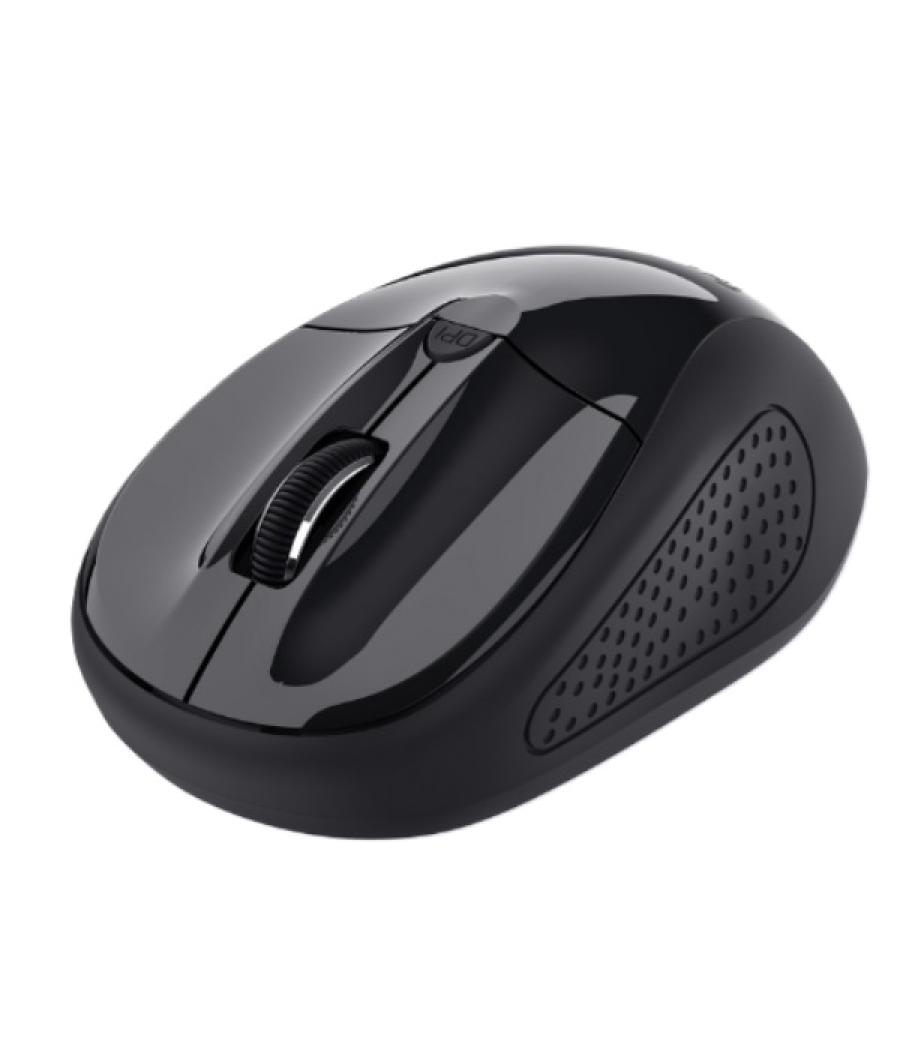 Mouse trust wireless basics 4 botones y rueda desplazamiento 800-1600dpi color negro 24658