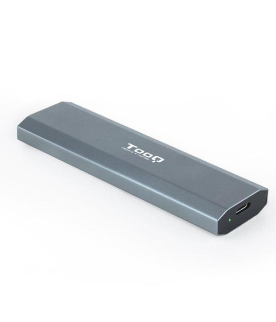 Caja externa m.2 usb-c tooq tqe-2223g para m.2 ngff/nvme usb 3.1 gen2 gris
