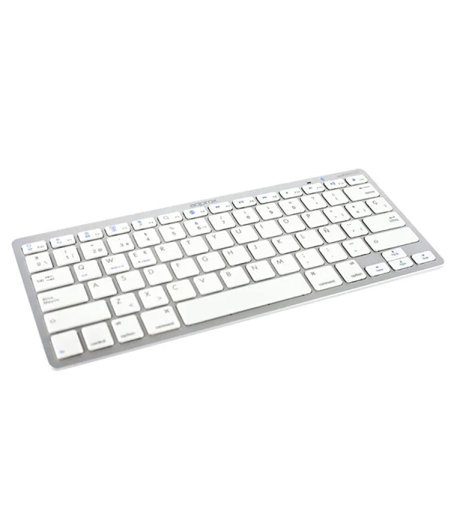 Teclado compacto bluetooth approx appmx300bts bt 3.0 color plata