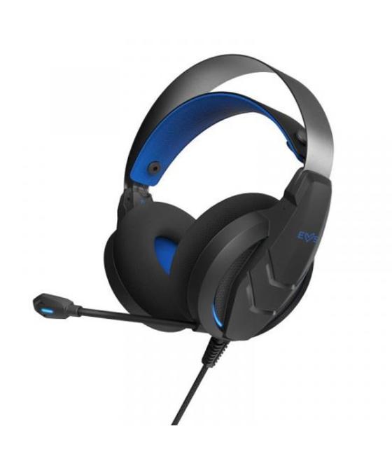 Headset gaming energy sistem esg metal core blue jack 3.5mm y usb drivers 50mm iluminacion led azul