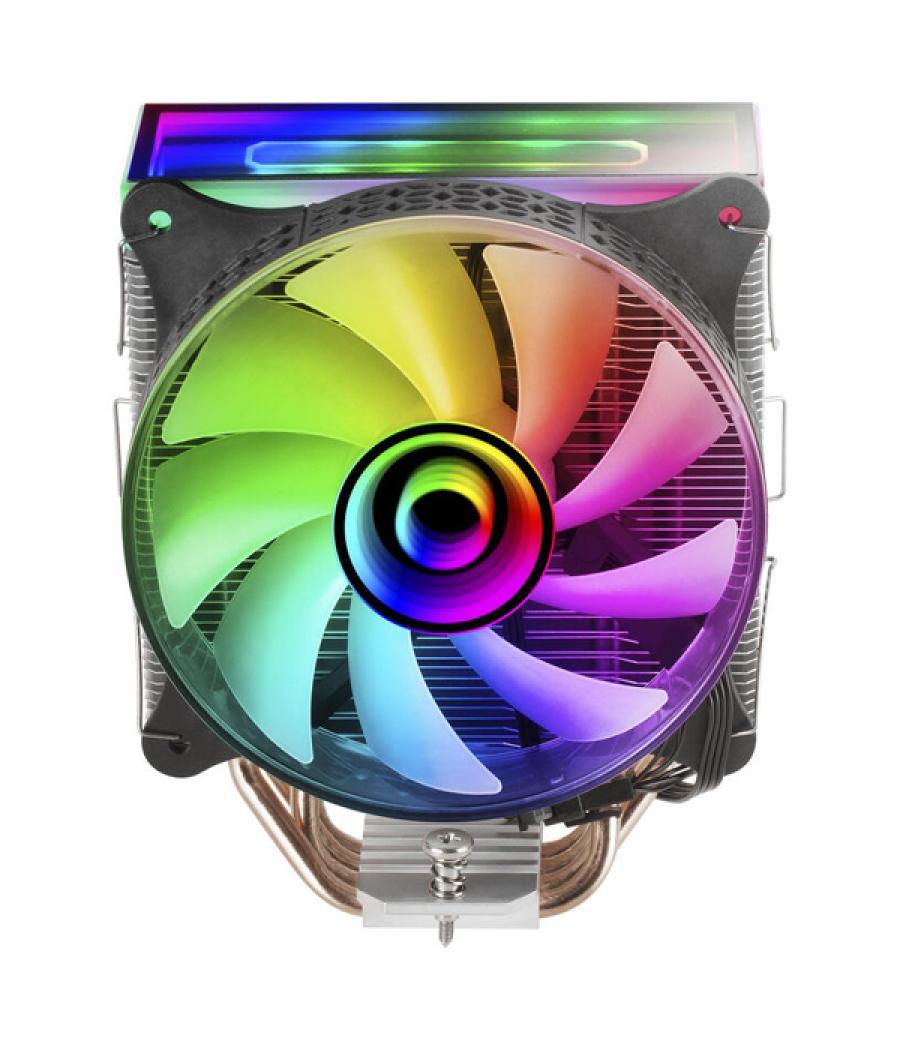 Ventilador con disipador de cpu mars gaming mcpu-vr black diseño doble espejo infinito 4 headpipes tdp 180w ventilador argb mult