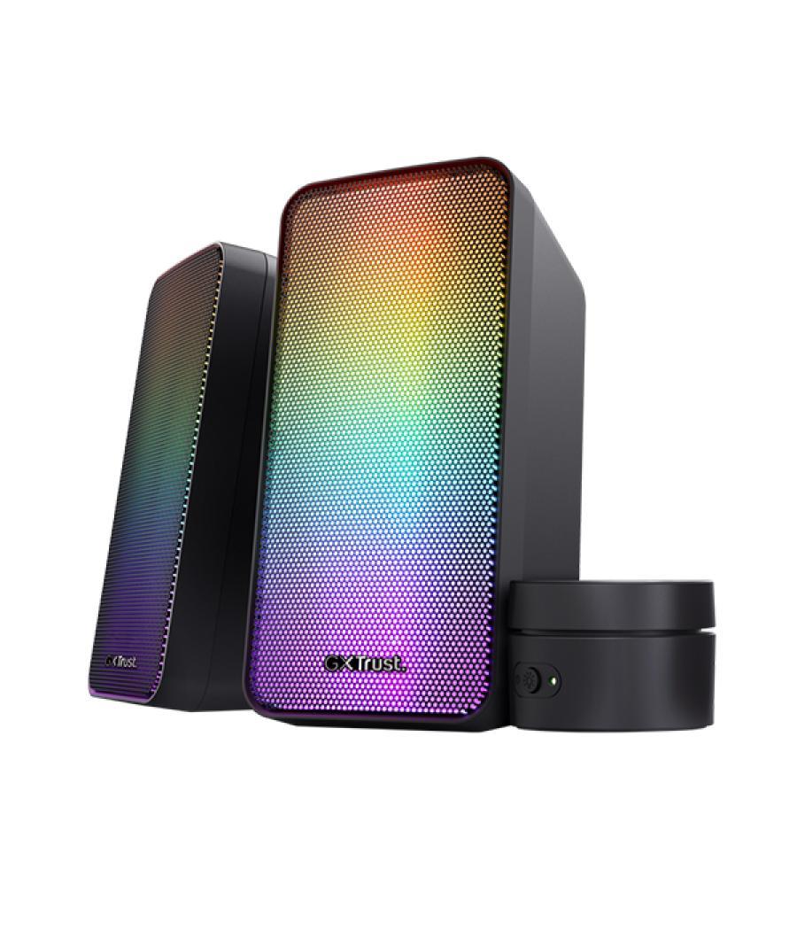 Altavoces 2.0 trust 2.0 wezz rgb 6w rms 12w max usb color negro 24587