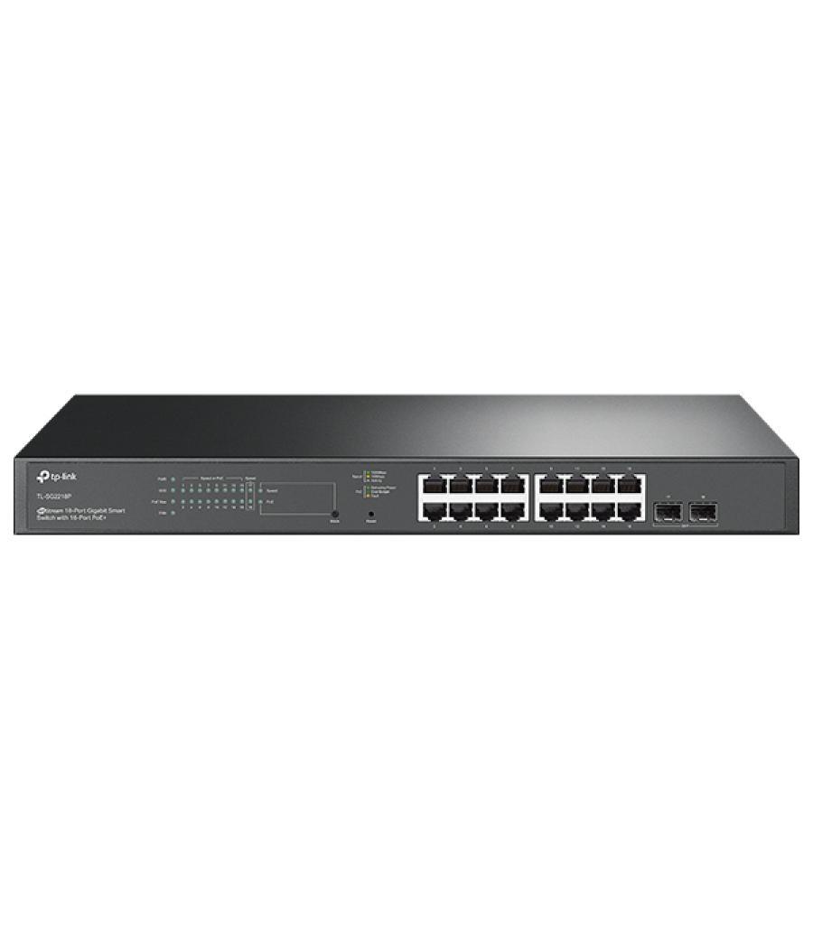 Switch gestionable jetstream 16p gigabit poe+ max 150w con 2 ranuras sfp gigabit rack 19 1u