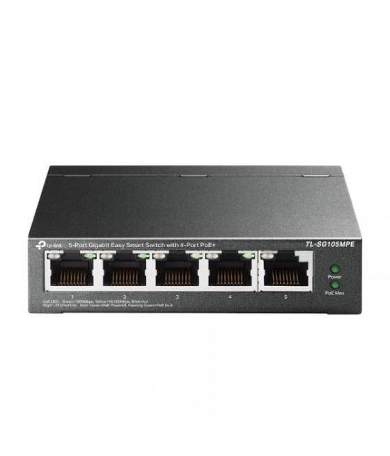 Switch semigestionables poe+ tp-link sg105mpe 5p gigabit 4p poe+ total poe+ 120w carcasa metalica