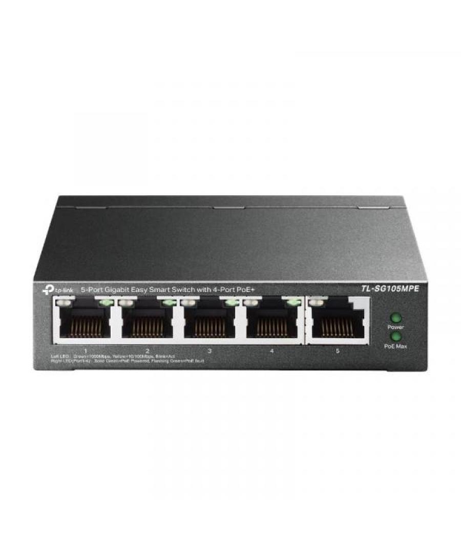 Switch semigestionables poe+ tp-link sg105mpe 5p gigabit 4p poe+ total poe+ 120w carcasa metalica