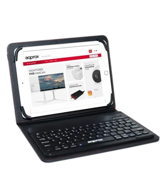 Funda con teclado approx para tablets de 9.7a 10.5 bluetooth color negro appipck06v2