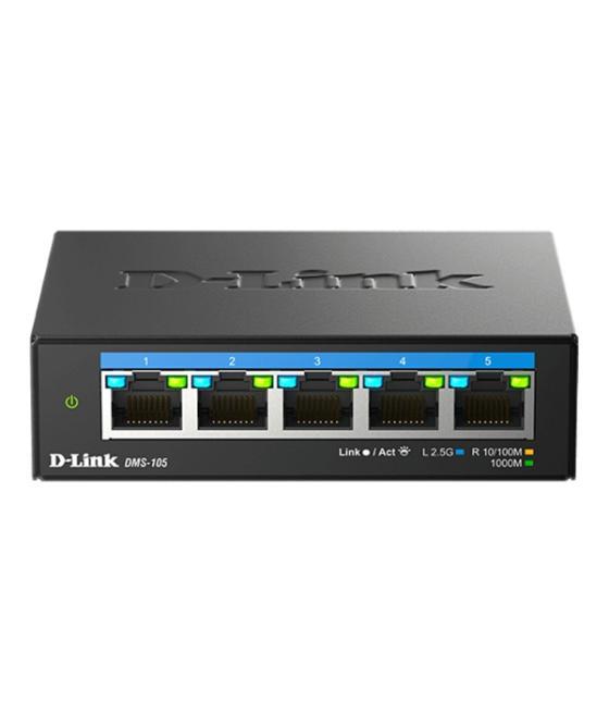 Switch no gestionable dlink dms-105 5p multigigabit 2,5g carcasa metalica sobremesa no rack