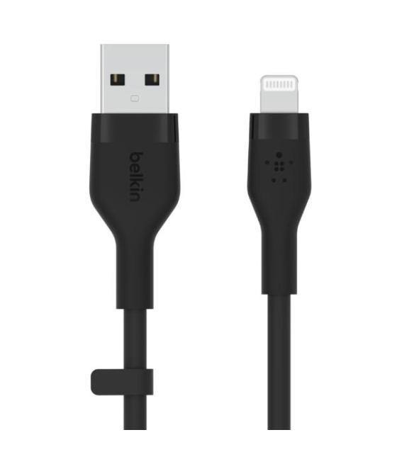 Cable belkin caa008bt1mbk usb-a a lightning silicona clip 1m negro