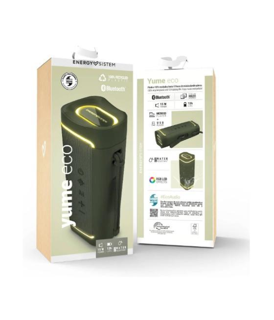 Altavoz bluetooth portable energy sistem yume eco true wireless bt 5.2 ipx6 potencia 15w usb/microsd/ jack manos libres autonomi