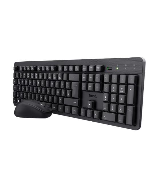 Pack teclado y mouse trust wireless tkm-360 silencioso 25356