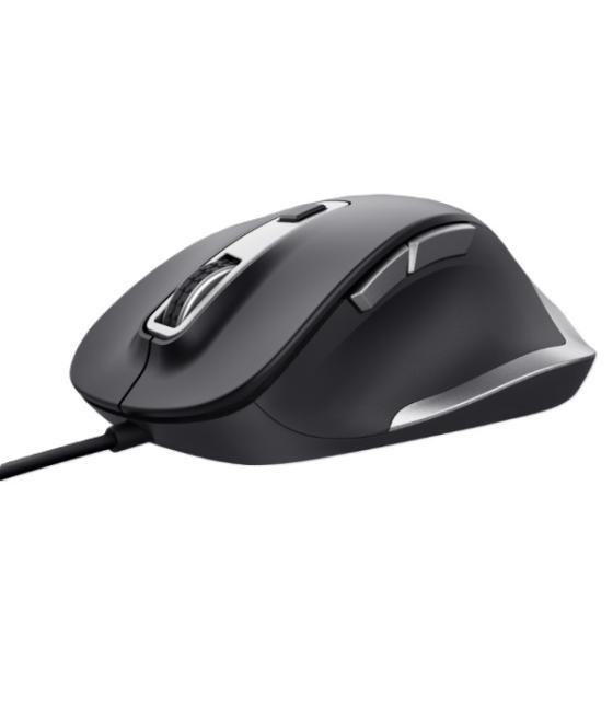 Mouse trust fyda con cable, 6 botontes, rueda desplazamiento 5000dpi negro 24728