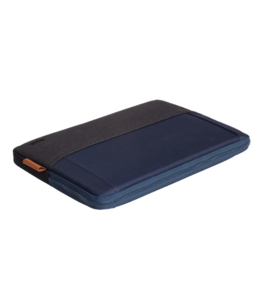 Funda universal trust lisboa 25123 soft sleeve color negro/azul - para tablets/portatiles hasta 13.3