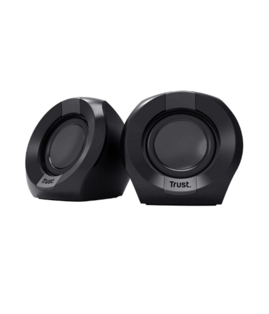 Altavoces 2.0 trust polo 25164 4w rms max 8w control de volumen jack 3.5 alimentados por usb color negro 25164
