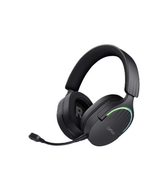 Headset bluetooth trust gaming fayzo gxt 491 negro 24901 bt y usb 2.4ghz microfono desmontable y flexible carga usb-c controles 