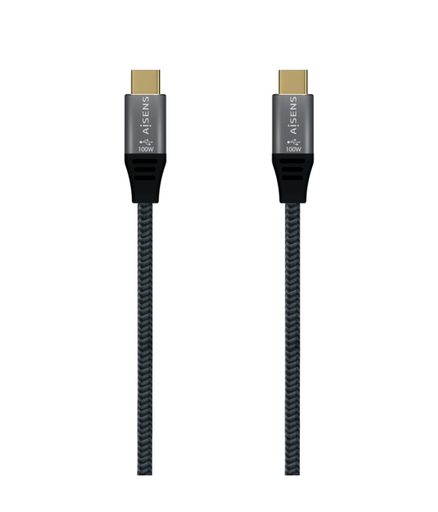 Cable aisens usb 3.2 gen2x2 alu 20gbps 8k30hz 5a 100w usb-c 1.5m