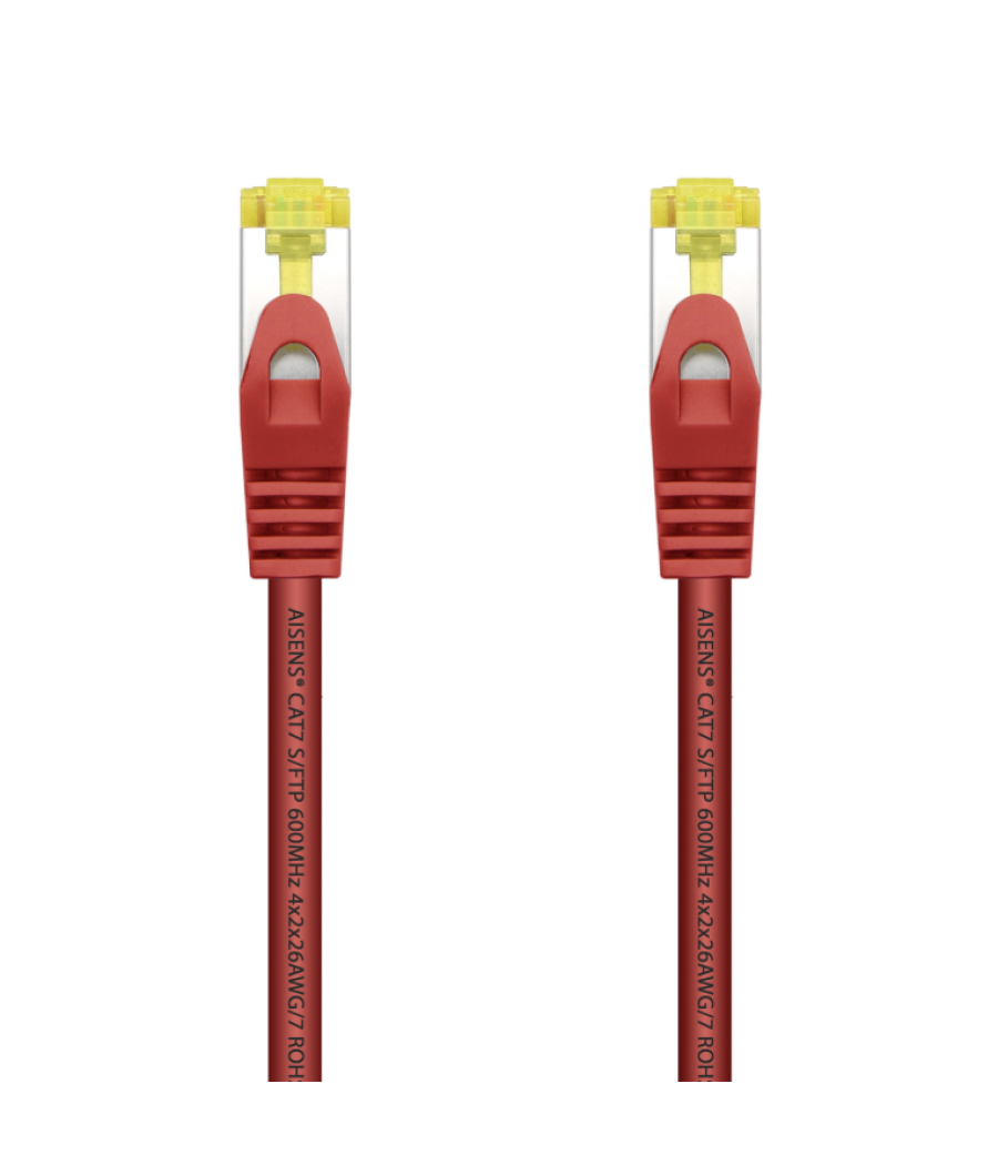 Cable red aisens latiguillo rj45 lszh cat.7 sftp pimf 1.0m rojo