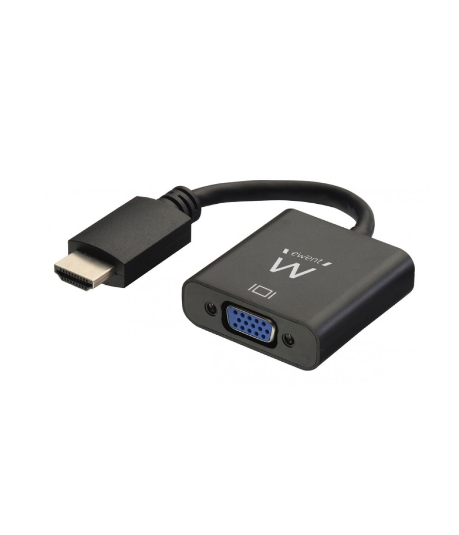 Cable ewent convertidor hdmi macho - vga hembra con audio 0,15 metros