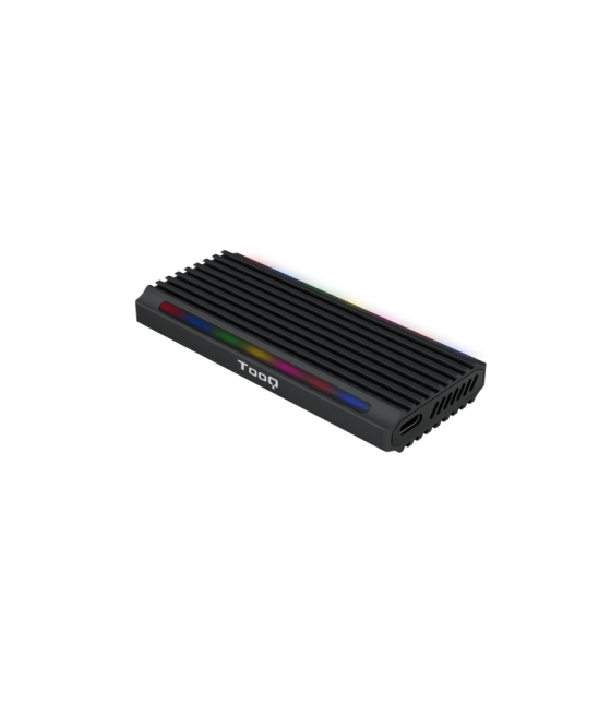 Caja externa tooq tqe-2222b ngff/nvme "shinobi" usb-a rgb negro