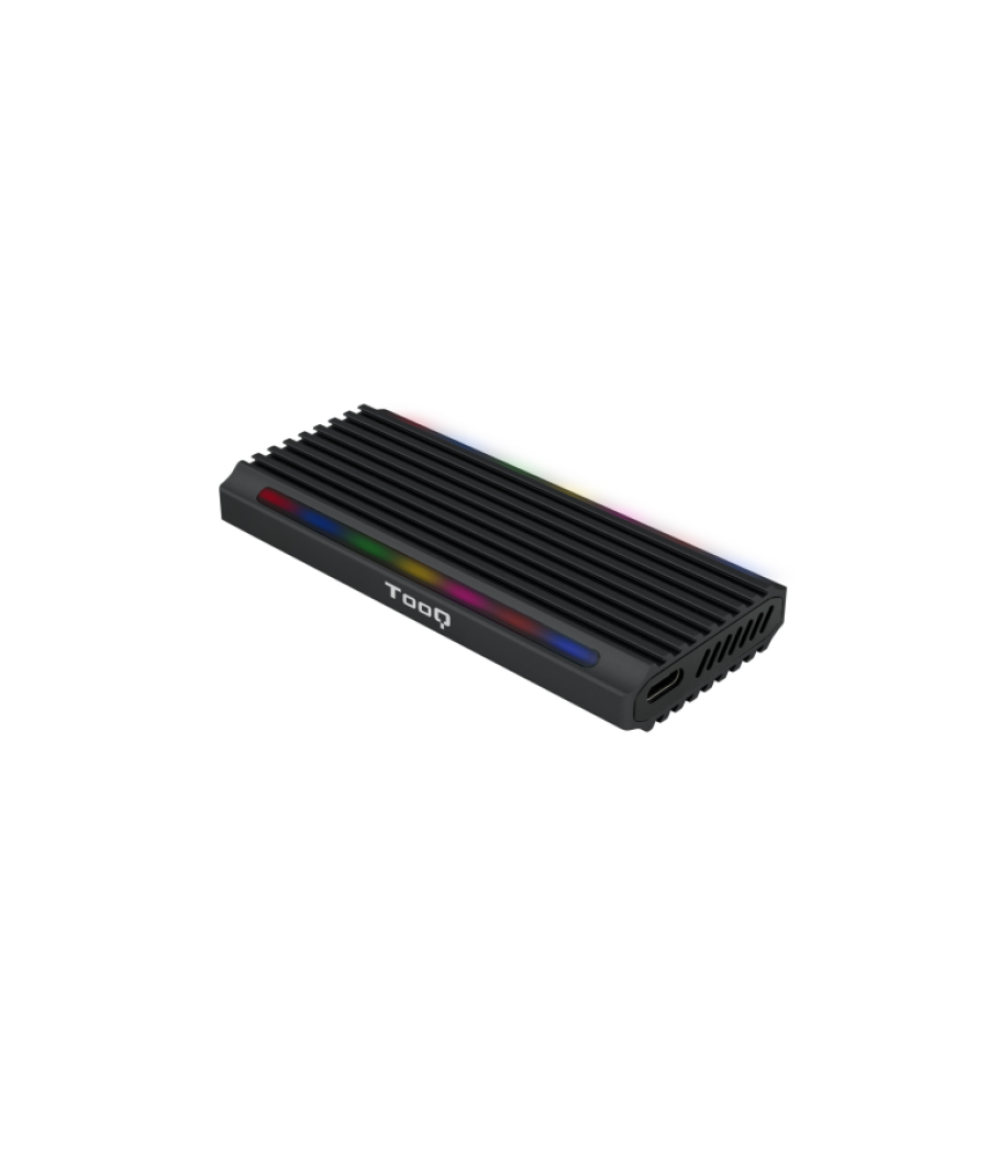 Caja externa tooq tqe-2222b ngff/nvme "shinobi" usb-a rgb negro