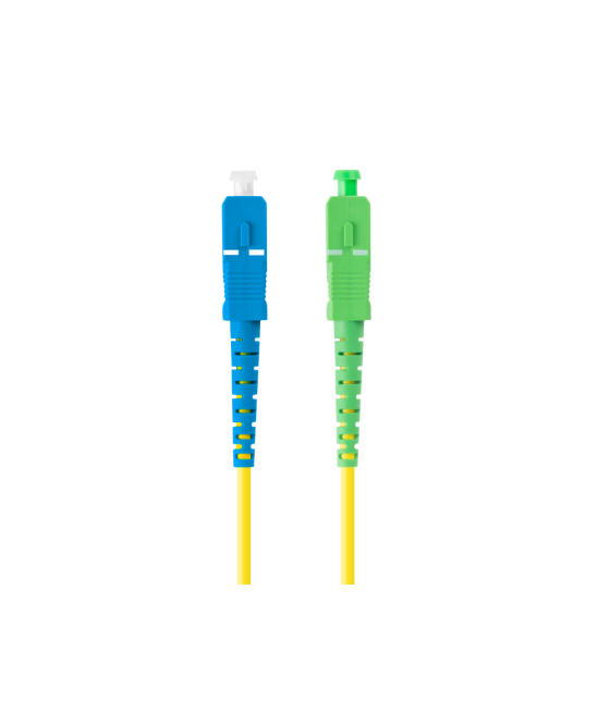 Cable de fibraoptica lanberg 3m mono sc/apc-sc/upc simplex g657a1 lszh amarill