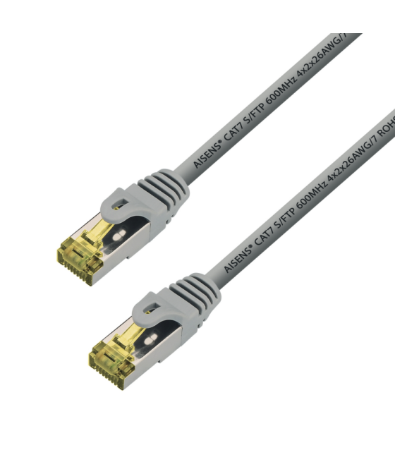 Cable aisens red latiguillo rj45 lszh cat.7 sftp pimf 15m gris