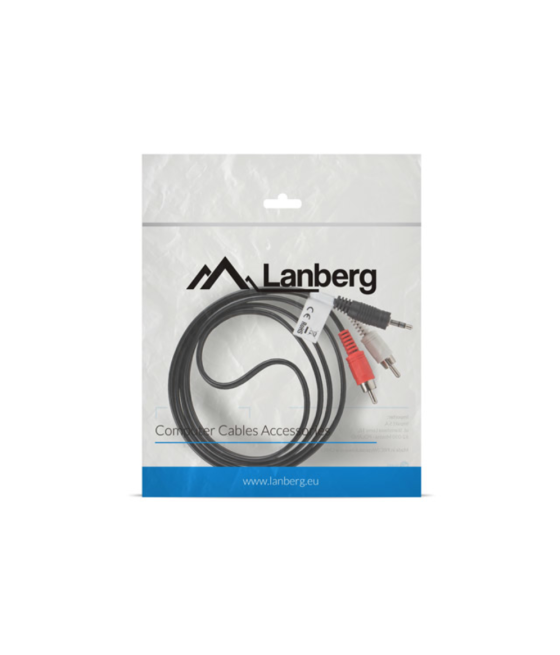 Cable estereo lanberg jack 3.5mm/2x rca macho 1.5m