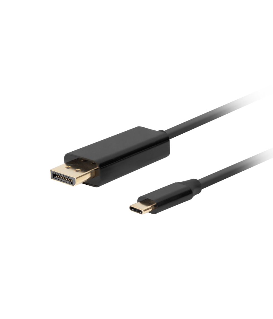 Cable usb-c a displayport lanberg macho/macho 0.5m 4k 60hz negro