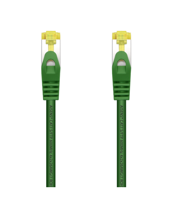 Cable red aisens latiguillo rj45 lszh cat.7 sftp pimf 25cm verde