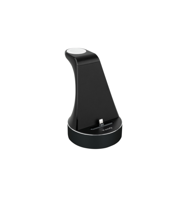 Base de carga tooq para apple watch y iphone negro incluye cargador usb