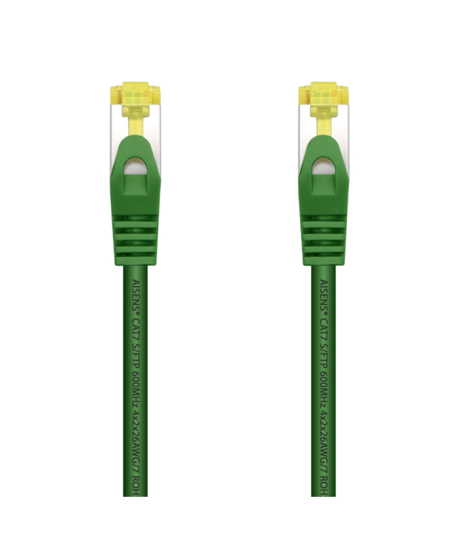 Cable red aisens latiguillo rj45 lszh cat.7 sftp pimf 1.0m verde