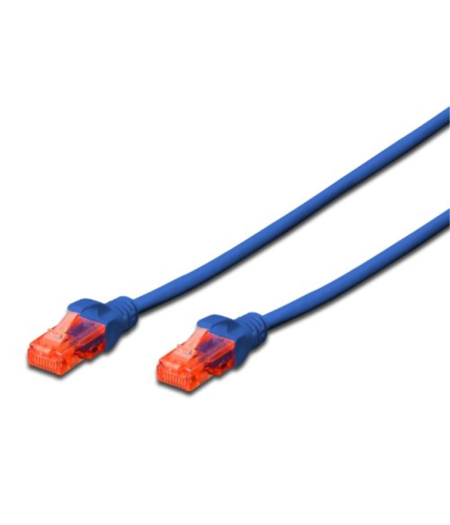 Cable de red cat 6 u/utp de 1,0 metro en color azul.
